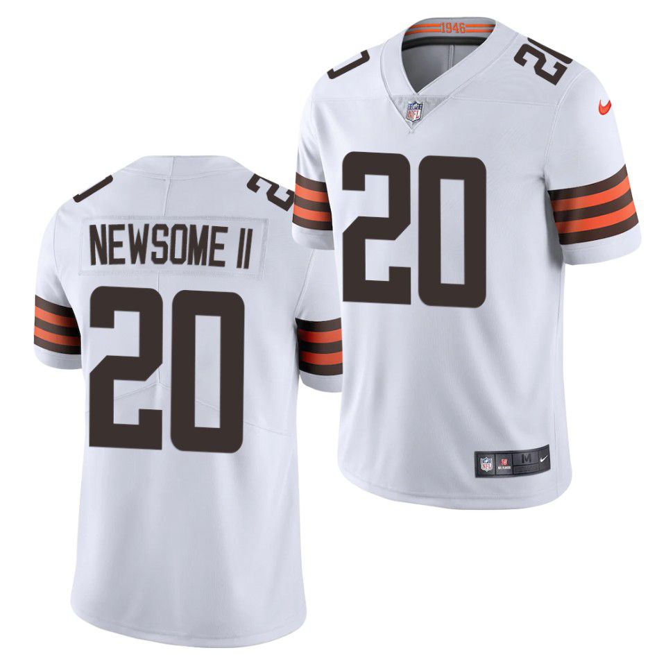 Men Cleveland Browns #20 Tavierre Thomas Nike White Limited NFL Jersey